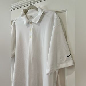 Nike Golf fit dry men’s white collar short sleeve polo shirt